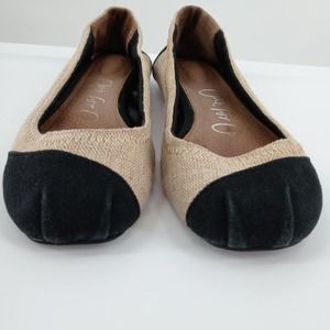 Toms Burlap Alessandra Burlap/Canvas Ballet Flats